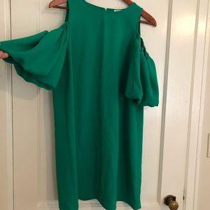 Kelly Green Cold Shoulder Dress -Worn Once!